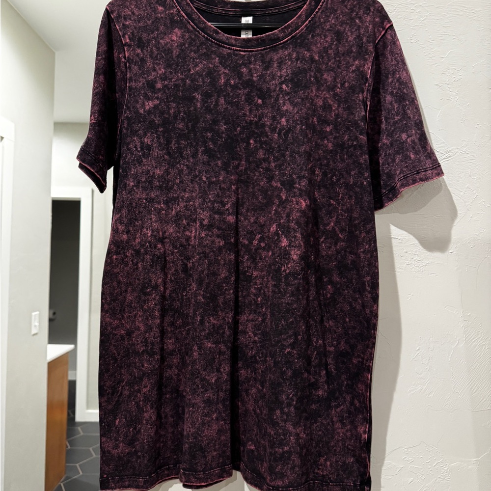 Zenana Outfitters Black Acid Wash Tee